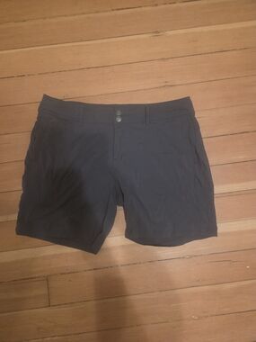 Prana Women's Grey Casual Stretch Shorts Sport Size 14